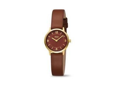 Montre Femme Boccia Titane Doré et Cuir - 3371-02 - Réf. 3371 02