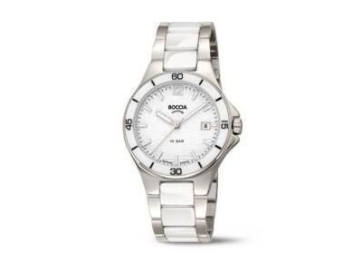 Montre Femme Titane Céramique Blanche Boccia 3384-01 - Réf. 3384 01