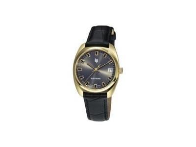 Montre Lip Général de Gaulle Noire Plaqué Or 35 MM - 671878 - Réf. 671878