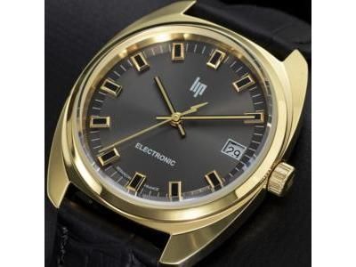 Montre Lip Général de Gaulle Noire Plaqué Or 35 MM - 671878 - Réf. 671878