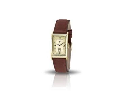 Montre Lip T24 Churchill Plaqué-Or Cuir Marron - 671277 - Réf. 671277