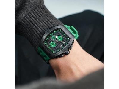 Montre Tsar Bomba TB8211QII11 Chronographe Vert Noir - Réf. TB8211QII11