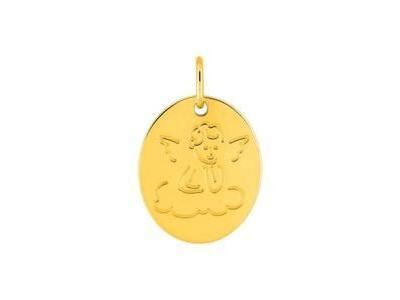 Pendentif Ange Moderne  Ovale Or Jaune 375 - 397378.00 - Réf. 397378.00