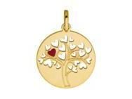 Pendentif Arbre De Vie Coeur Laque Or Jaune 375 - A05718 - Réf. A05718