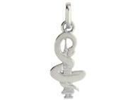 Pendentif Caducée infirmier Or Gris 375 Lucas XP1767-G - Réf. XP1767-G