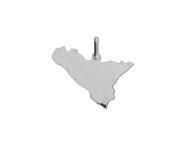 Pendentif Carte Sicile Or Gris 750 - P1338-G - Réf. P1338-G