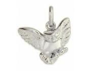Pendentif Chouette Porte Bonheur Or Gris 750 Lucas P1816-G - Réf. P1816-G