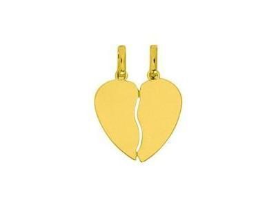 Pendentif Coeur Sécable Or Jaune 750 Lucas Lucor P1541 - Réf. P1541