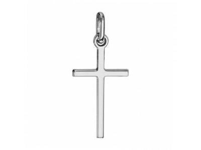 Pendentif Croix Unie Argent 925 Rhodié 00537 - Réf. 00537