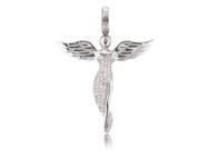 Pendentif Engelsrufer ange zircon argent rhodié 925/1000  - Réf. ERP-ANGEL-M