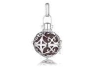 Pendentif Engelsrufer sphère 24 mm, grelot marron argent 925  - Réf. ER-03-L