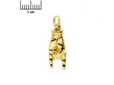 Pendentif Main Italienne or Jaune 750  - Réf. B107