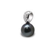 Pendentif Or Gris 750 perle De Tahiti Diamant WK MONACO PR 501 P9BTAH - Réf. PR 501 P9BTAH