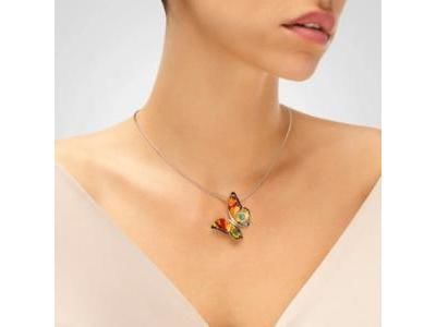 Pendentif Papillon Una Storia Argent Email Zircon - BQ121184 - Réf. BQ121184