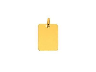 Pendentif Plaque Rectangle Or Jaune 750 - 598500 - Réf. 598500