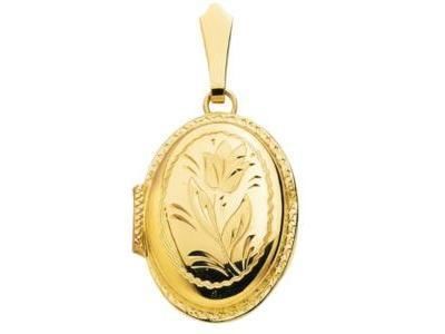 Pendentif Porte-Photo Ovale Or Jaune 750 - 20239 - Réf. 20239