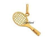 Pendentif Raquette De Tennis Or 750 Diamant Lucas Lucor - Réf. P712