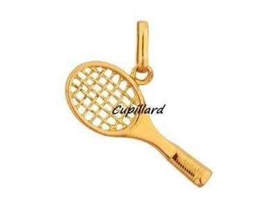 Pendentif Raquette De Tennis Or Jaune 375 Lucas Lucor - XP714 - Réf. XP714