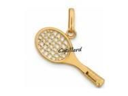 Pendentif Raquette De Tennis Or Jaune 750 Lucas Lucor - Réf. P714