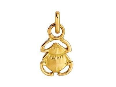Pendentif scarabée égyptien or jaune 375 Lucas Lucor - Réf. XP1761