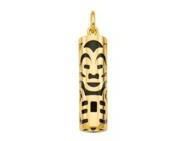 Pendentif Tiki Amour Onyx Véritable 17 MM Or Jaune 750/1000 - P17AMOUR - Réf. P17AMOUR