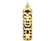 Pendentif Tiki Amour Onyx Véritable 21 MM Or Jaune 750/1000 - P21AMOUR - Réf. P21AMOUR