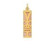 Pendentif Tiki Chance Corail Reconstitué 17 MM Or Jaune 750/1000 - P17CHANCEC - Réf. P17CHANCEC