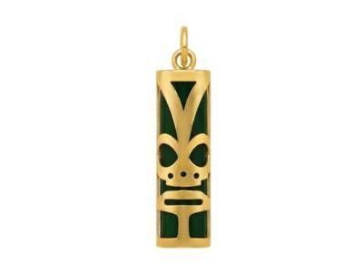 Pendentif Tiki Chance Jade Véritable 17 MM Or Jaune 750/1000 - P17CHANCEJ - Réf. P17CHANCEJ