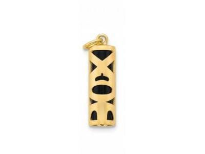 Pendentif Tiki Fidélité Onyx 12 mm Or Jaune 750  - Réf. P12FID
