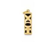 Pendentif Tiki Fidélité Onyx Véritable 12 MM Or Jaune 750/1000 - P12FID - Réf. P12FID