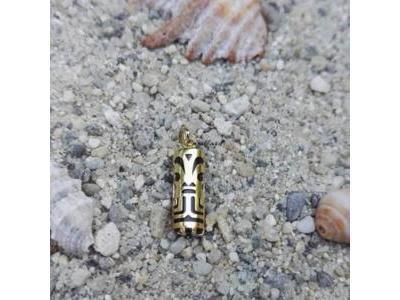 Pendentif Tiki Force Onyx 12 mm Or Jaune 750 - Réf. P12FORCE
