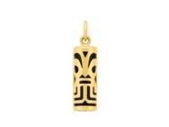 Pendentif Tiki Force Onyx Véritable 12 MM Or Jaune 750/1000 - P12FORCE - Réf. P12FORCE