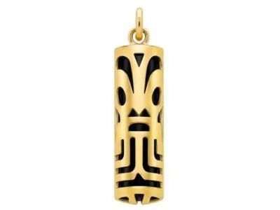 Pendentif Tiki Force Onyx Véritable 21 MM Or Jaune 750/1000 - P21FORCE - Réf. P21FORCE
