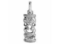 Pendentif Tiki Or Gris 750 Tendresse 14 mm Lucas Lucor - P854-G - Réf. P854-G