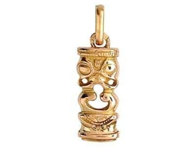 Pendentif Tiki Or Jaune 750 Tendresse 14 mm - P854 - Réf. P854