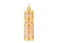 Pendentif Tiki Sagesse Corail Reconstitué 17 MM Or Jaune 750/1000 - P17SAGC - Réf. P17SAGC