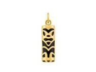 Pendentif Tiki Sagesse Onyx 12 mm Or Jaune 750 - Réf. P12SAG