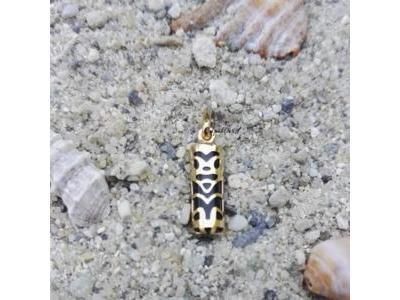Pendentif Tiki Sagesse Onyx Véritable 12 MM Or Jaune 750/1000 - P12SAG - Réf. P12SAG