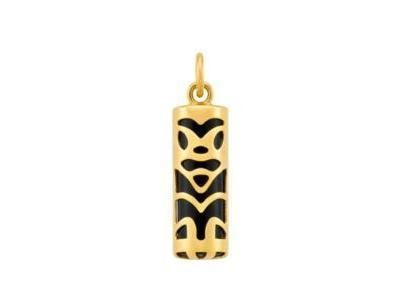 Pendentif Tiki Sagesse Onyx Véritable 12 MM Or Jaune 750/1000 - P12SAG - Réf. P12SAG