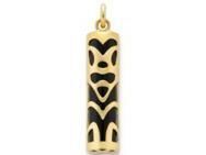 Pendentif Tiki Sagesse Onyx Véritable 21 MM Or Jaune 750/1000 - P21SAG - Réf. P21SAG