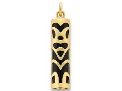 Pendentif Tiki Sagesse Onyx Véritable 21 MM Or Jaune 750/1000 - P21SAG - Réf. P21SAG