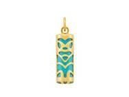 Pendentif Tiki Sagesse Turquoise Reconstituée 12 MM Or Jaune 750/1000 - P12SAGT - Réf. P12SAGT