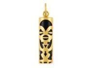 Pendentif Tiki Tendresse Onyx Véritable 17 MM Or Jaune 750/1000 - P17TEN - Réf. P17TEN