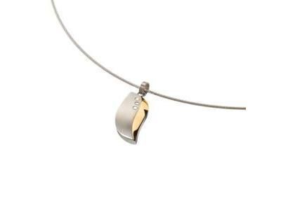 Pendentif Titane Plaqué Or Diamant Boccia 07026-04 - Réf. 07026 04