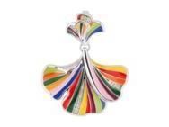 Pendentif Una Storia Ginkgo Argent Laqué Zircon - BQ226 - Réf. BQ226