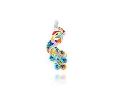 Pendentif Una Storia Paon Argent 925 Rhodié Zirconium - BQ233 - Réf. BQ233