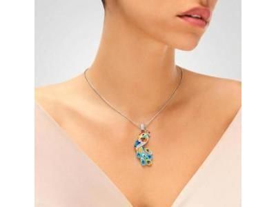 Pendentif Una Storia Paon Argent 925 Rhodié Zirconium - BQ233 - Réf. BQ233