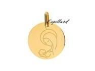 Pendentif Vierge A l'Enfant Or Jaune 750 Lucas Lucor R1512 - Réf. R1512