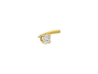 Piercing Bijou de Nez Or Jaune750 Diamant 0.03 Carat - 304001 - Réf. 304001