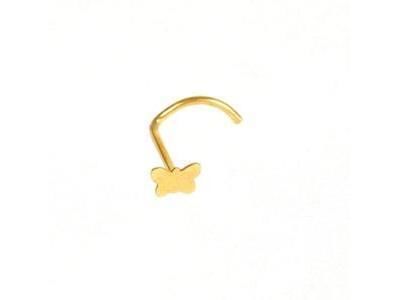 Piercing Boucle Nez Papillon Or Jaune 750 - 321166 - Réf. 321166